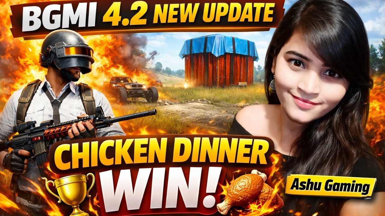 💥 BGMI 4.2 New Update Gameplay | Chicken Dinner WIN 🏆 Ashu Gaming #bgmiindia #bgmivideos #girlgamer 