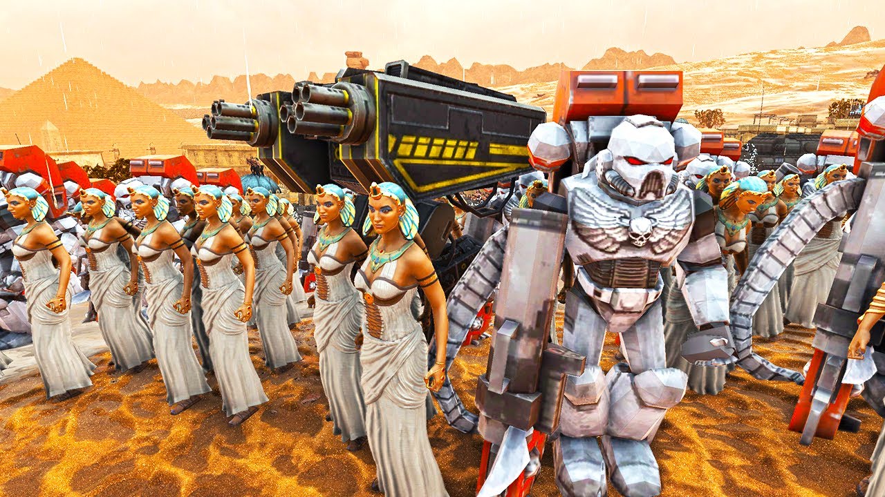 Robo Space Marine, T45 Shotgun & RAMBO Force vs 4.3 Million Alien, Savagev & Zombies !! UEBS 2