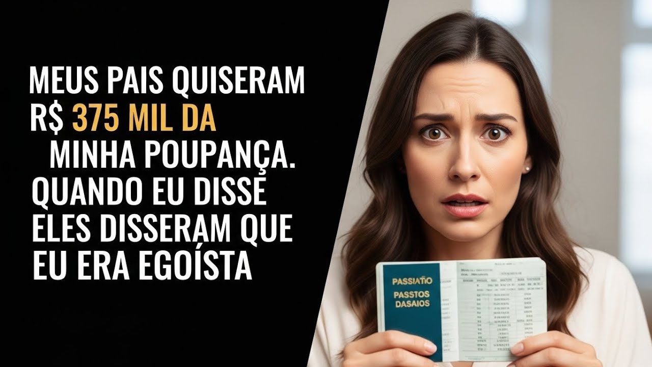💰 Meus Pais Exigiram Minha Poupança de R$ 375 MIL para o Negócio da Minha Irmã
