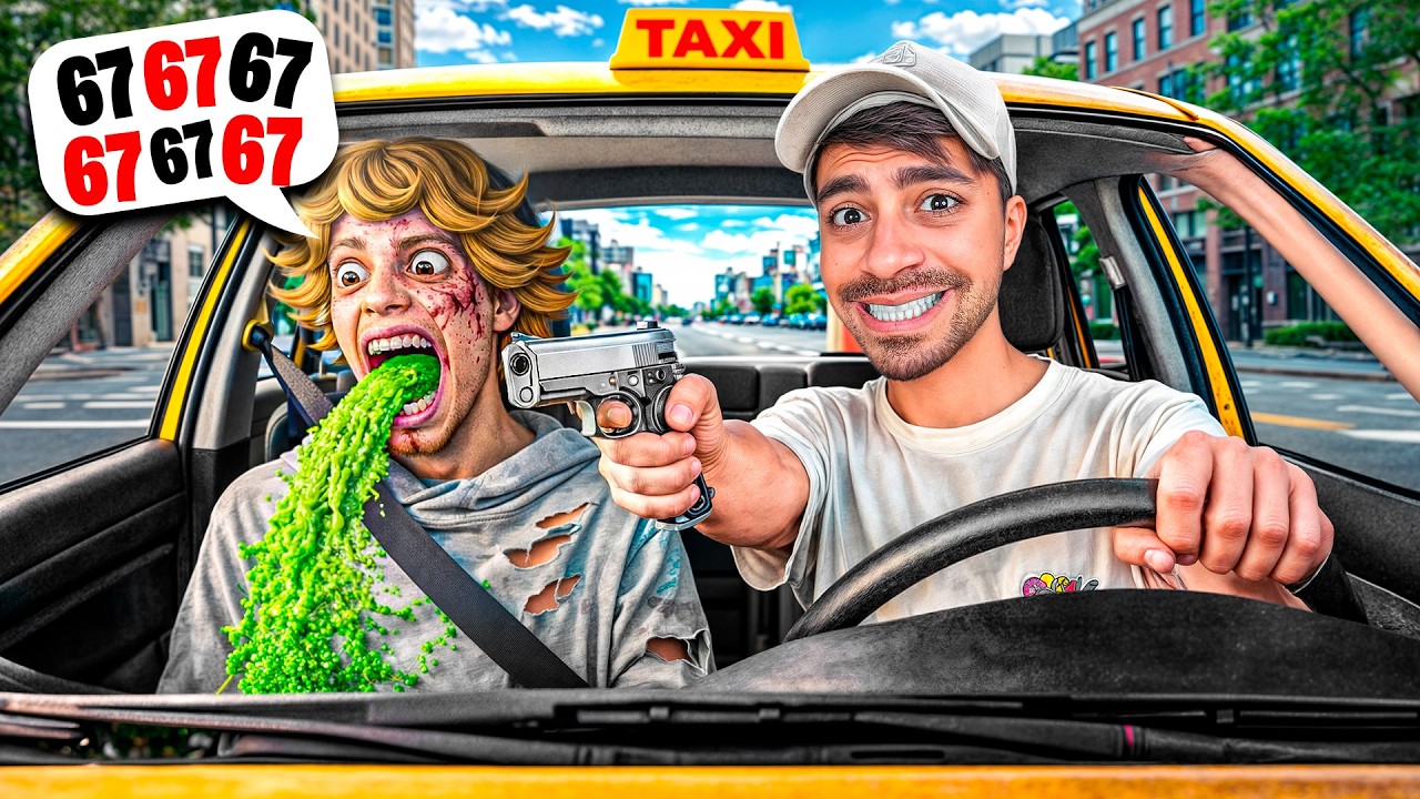 سائق التاكسي المتخلف !! ⚠️😂🚫