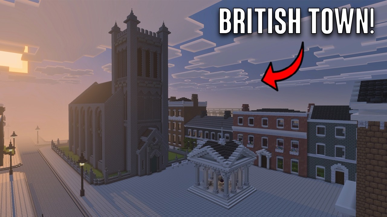 I Built A Small British Town On Minecraft: Bedrock Edition! World Tour