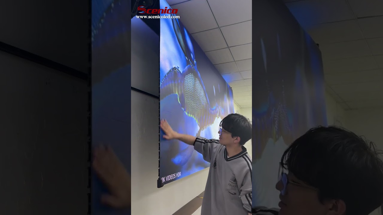 LED rolling gate screen,one-click roll up and down #leddisplay #ledscreen #technology