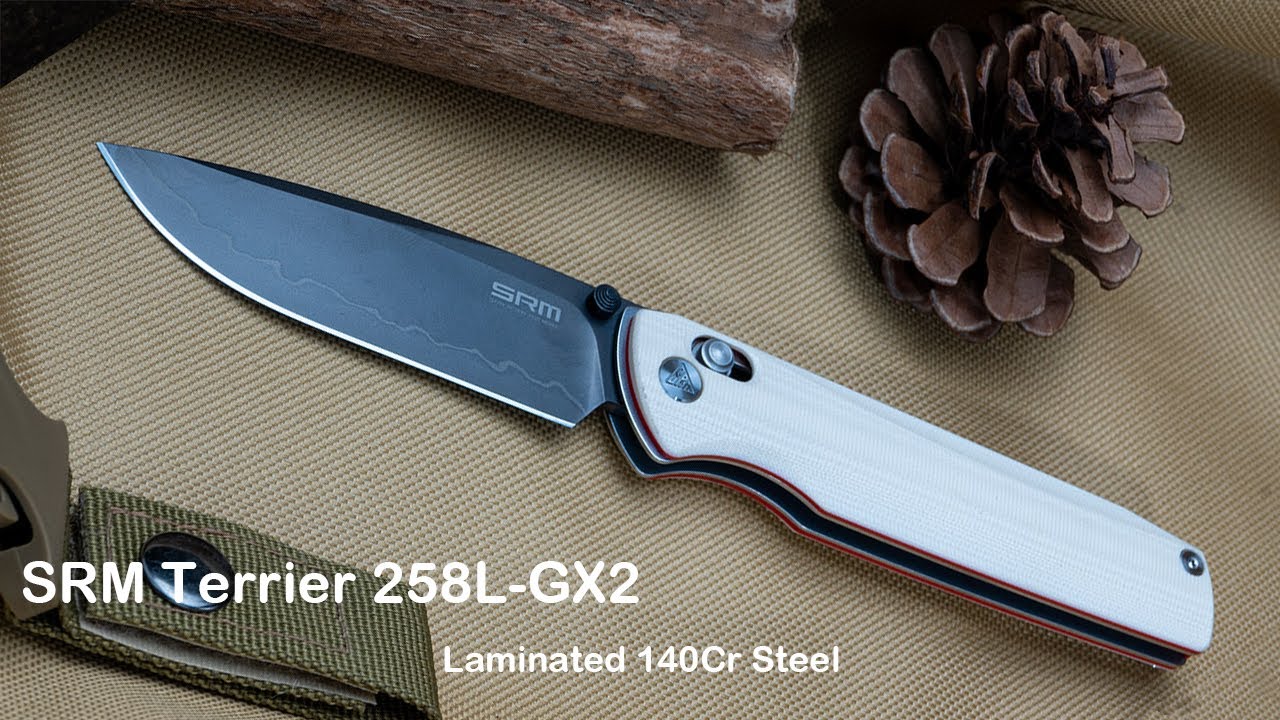 SRM Ambi Lock EDC Pocket Knife Terrier 258L-GX2 - Laminated 140Cr Blade