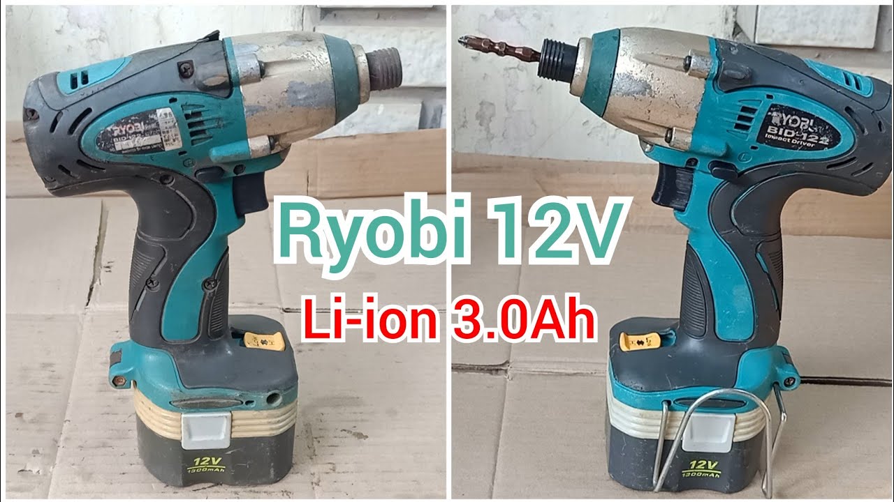 Bắn Vít Ryobi 12v Li-ion 3.0Ah - Ryobi Impact Driver 12v Upgrade to Lithium Ion Battery