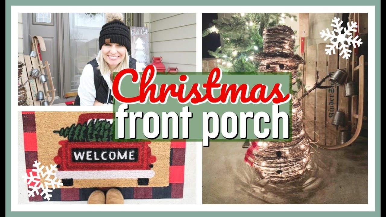CHRISTMAS FRONT PORCH DECOR 2019 | OUTSIDE CHRISTMAS DECORATIONS