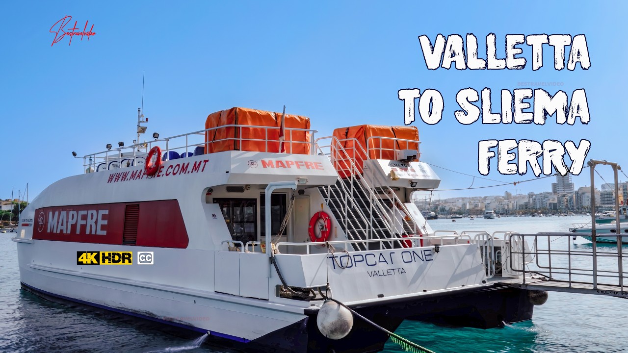 How to Use the Valletta to Sliema Ferry. Narrative Guide with Captions, Schedule, Prices & Tips [4K]