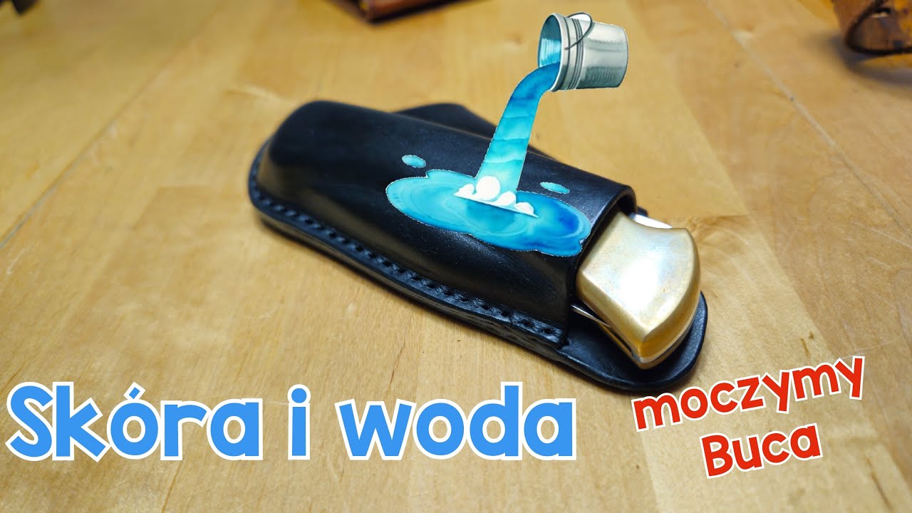 Formowanie skóry na mokro - kabura do Buck 110