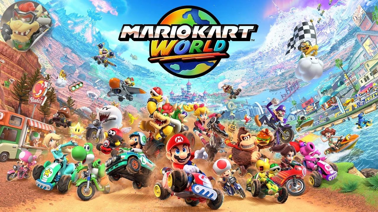Bowser Kart World // Full Game 100% Walkthrough (Knockout Tour - 150cc)
