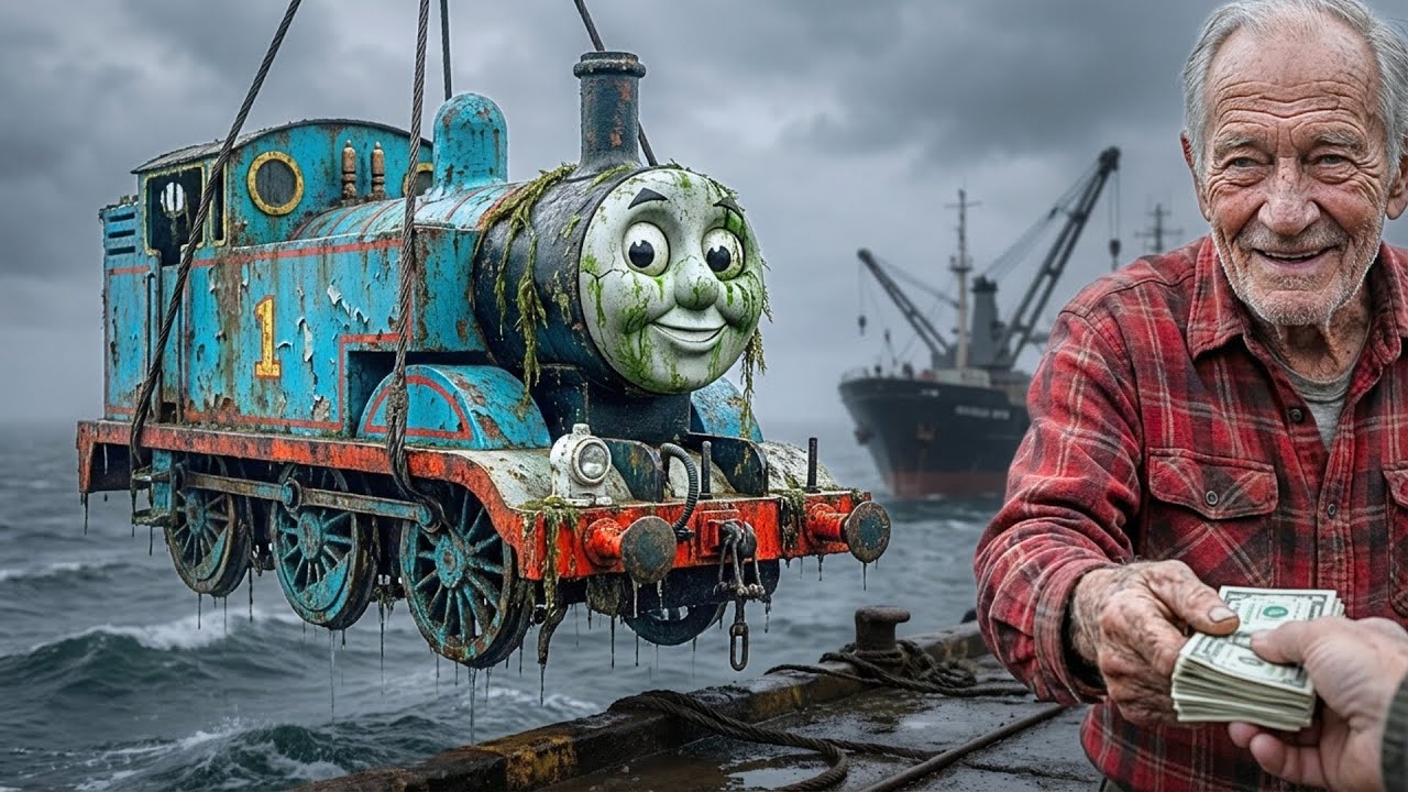 Car Restoration ASMR: Deep Sea Salvage Thomas the Steam Engine Rebuilt Into a Luxury Mobile Home