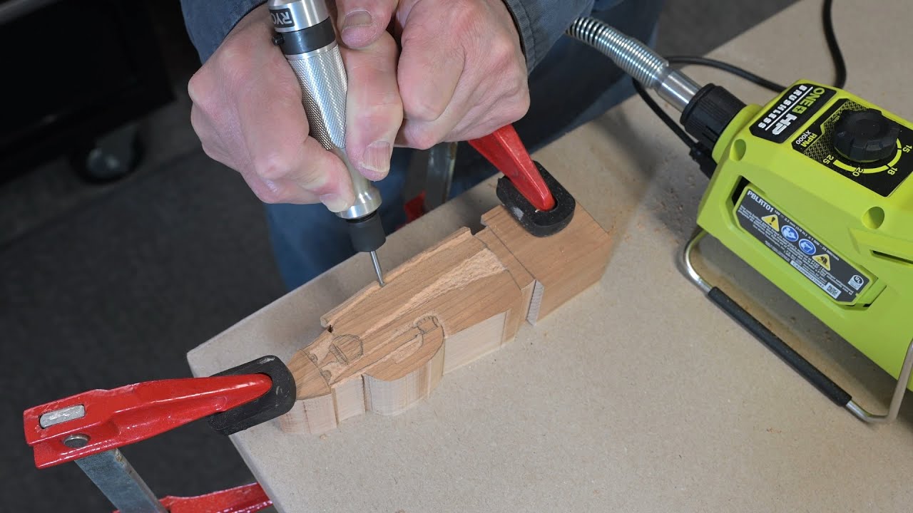 Ryobi Rotary Tool Demo & Review for Wood Carving, 18V Battery Operated, PBLRT01, Dremel Alternative?