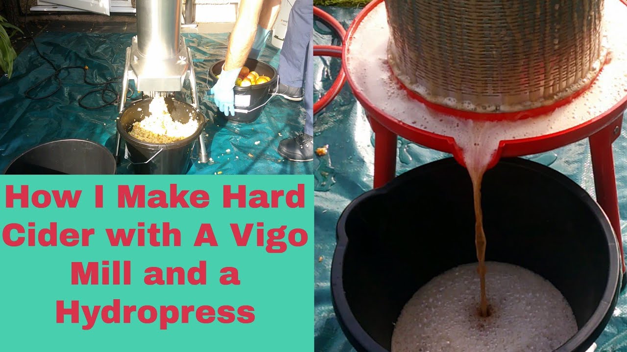 How I Make Hard Cider | Vigo Mill and Hydropress| press nearly 500lb of apples using Vigo Mill |