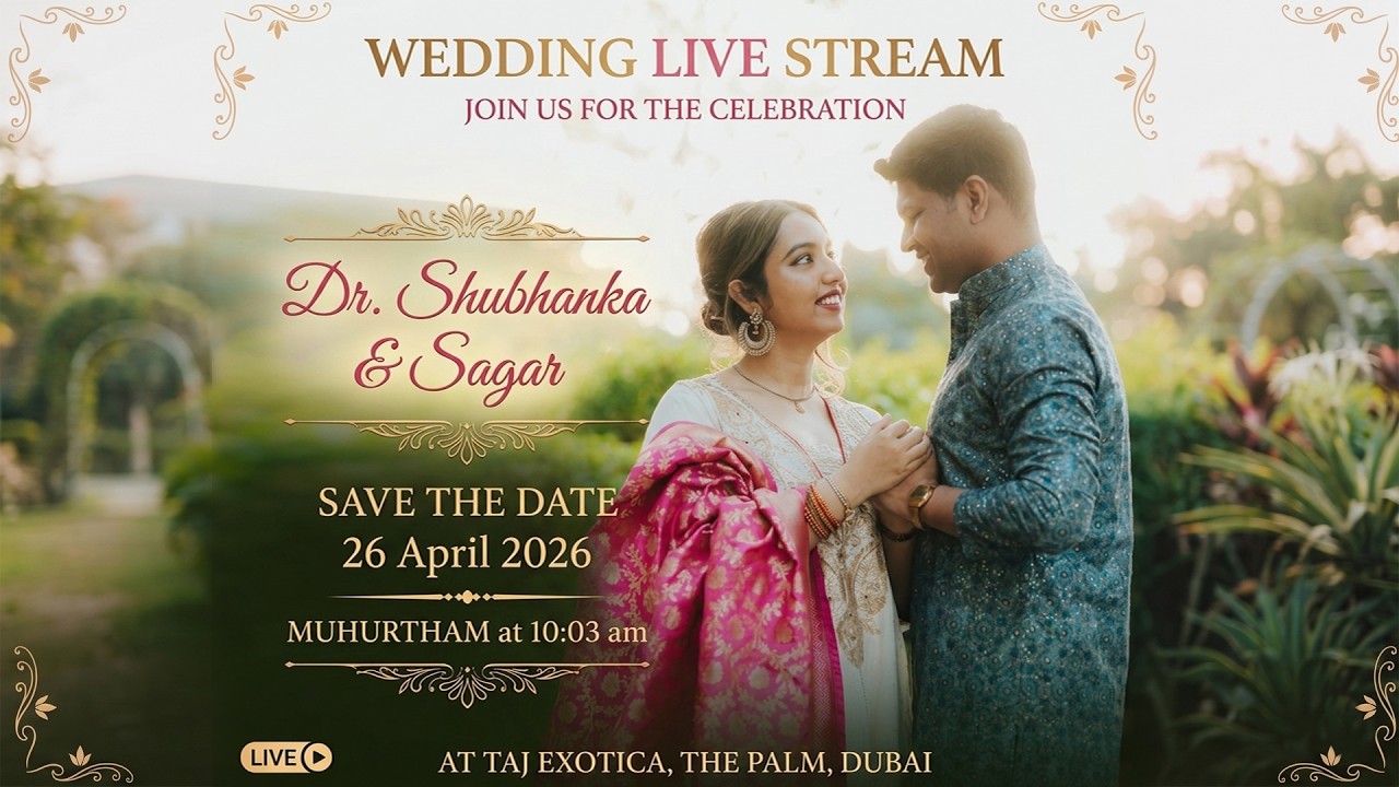 🔴 LIVE: Wedding of Dr. Shubhanka & Sagar | 26th April 2026