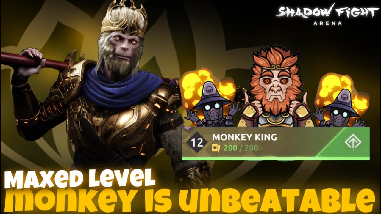 Maxed Level Monkey King is Unbeatable | Shadow Fight Arena
