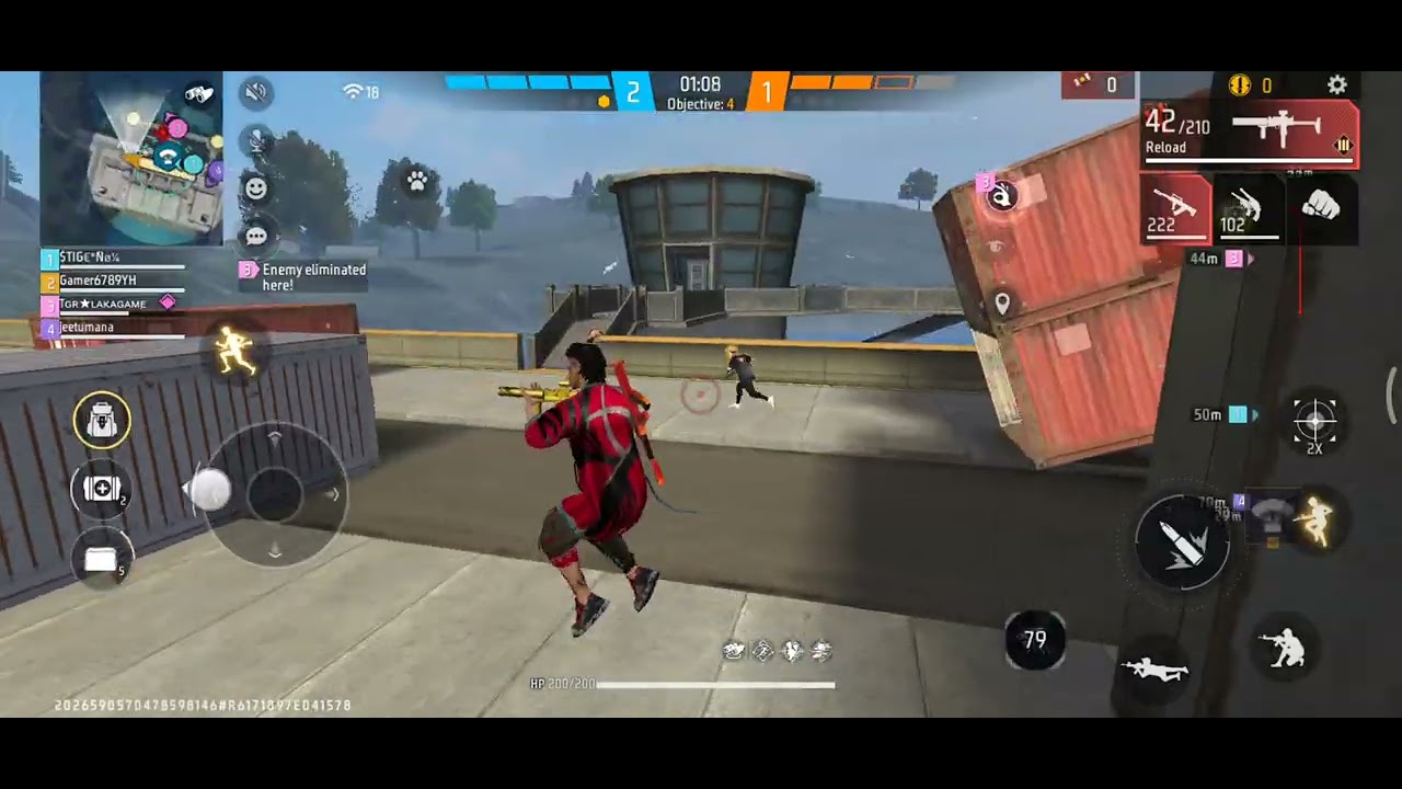 Free Fire 🔥🔥🔥 Best Gameplay and Booyah in Cs Ranked Match. Only red number headshots ☠️☠️☠️