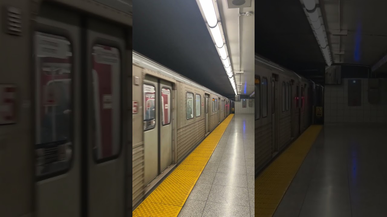 Toronto TTC Subway Trains Departing Dufferin Station 4/24/2024