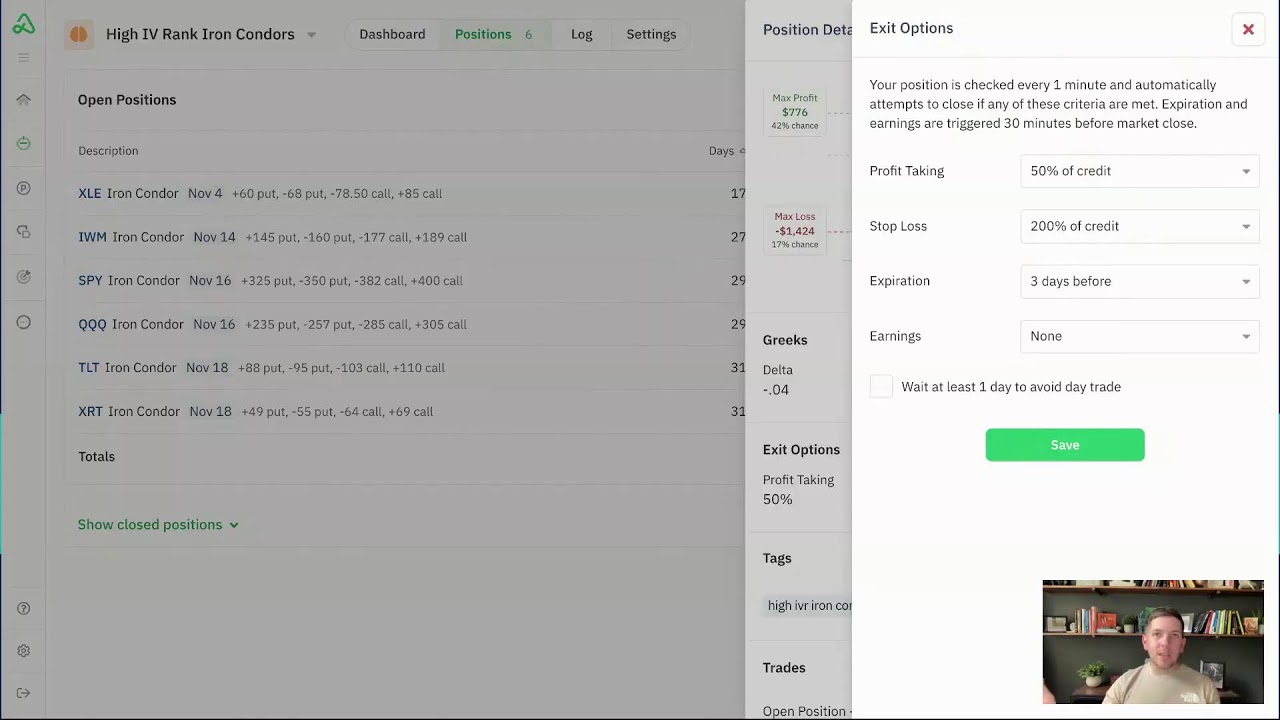 Adding 1-Min Exit Options