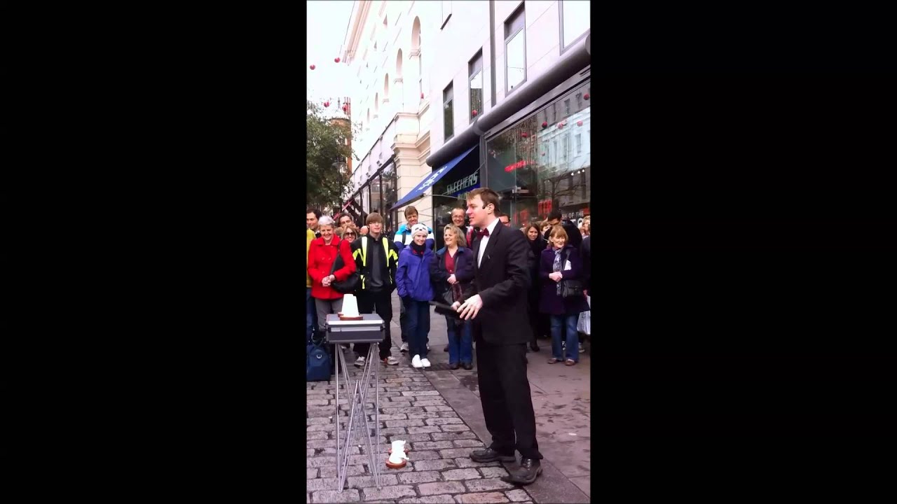 Hilarious Street Commedian Owen Lean Performing
