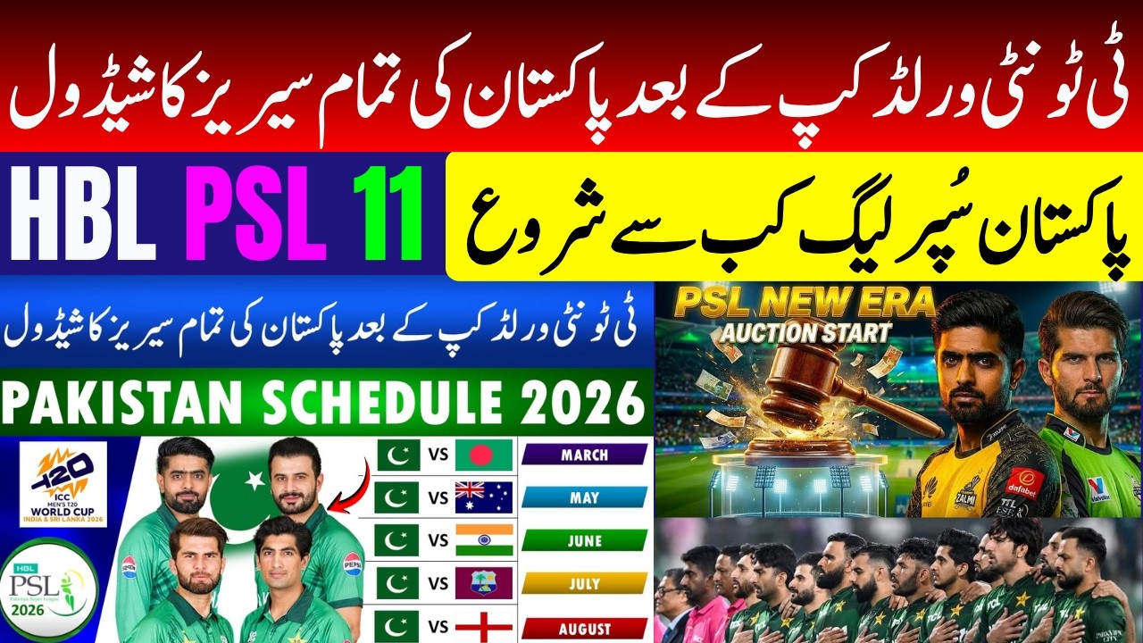 Pakistan Schedule 2026: Pakistan schedule after t20 World Cup 2026|  Pakistan series after World Cup