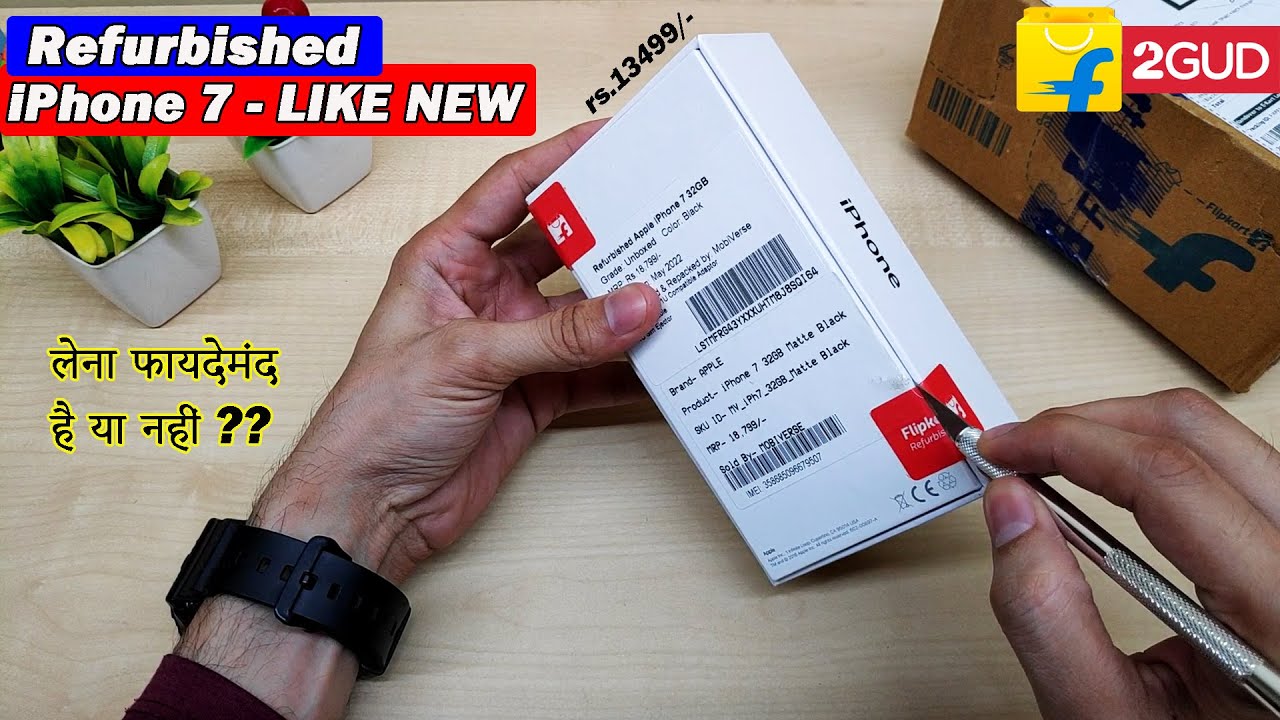 Refurbished iPhone 7 Flipkart 2Gud in😊LIKE NEW😊 condition | Live Unboxing & honest review