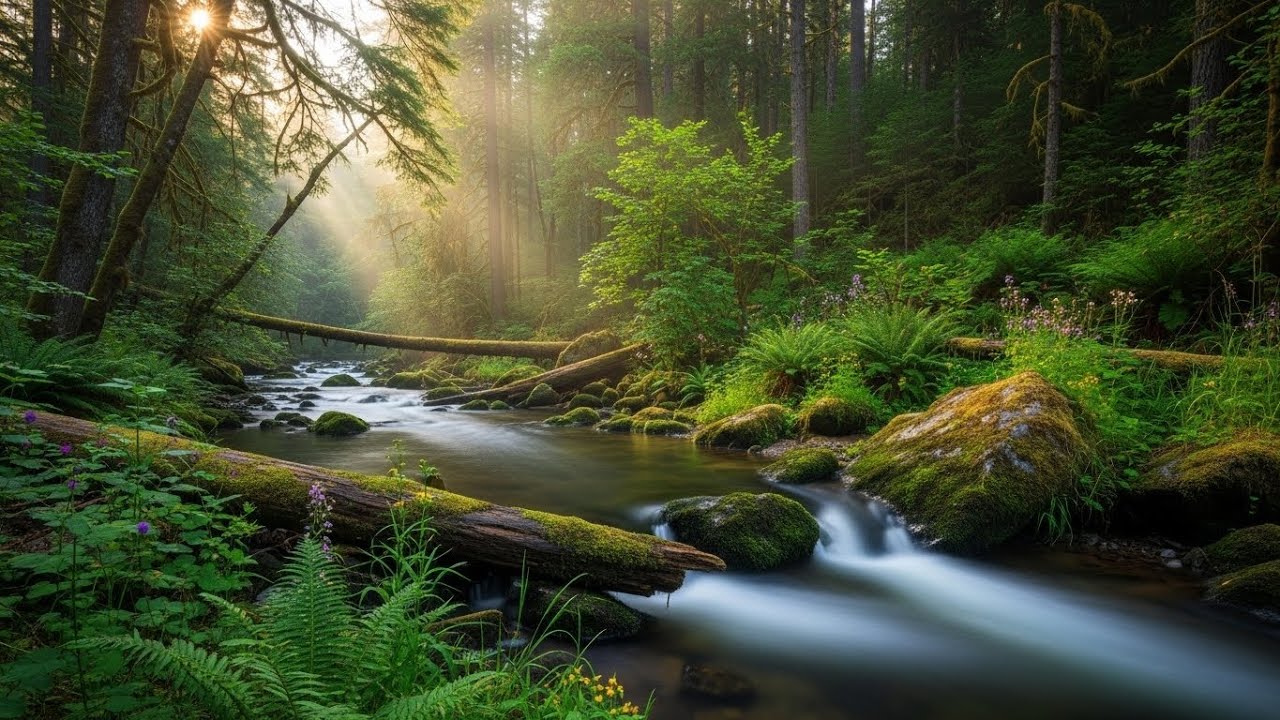 Relaxing River Sounds for Sleep and Stress Relief All Night Long | For Insomnia