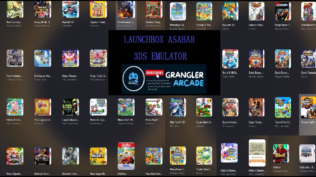 Asahar 3ds Emulator setup Roms And launchbox some hd texture packs.