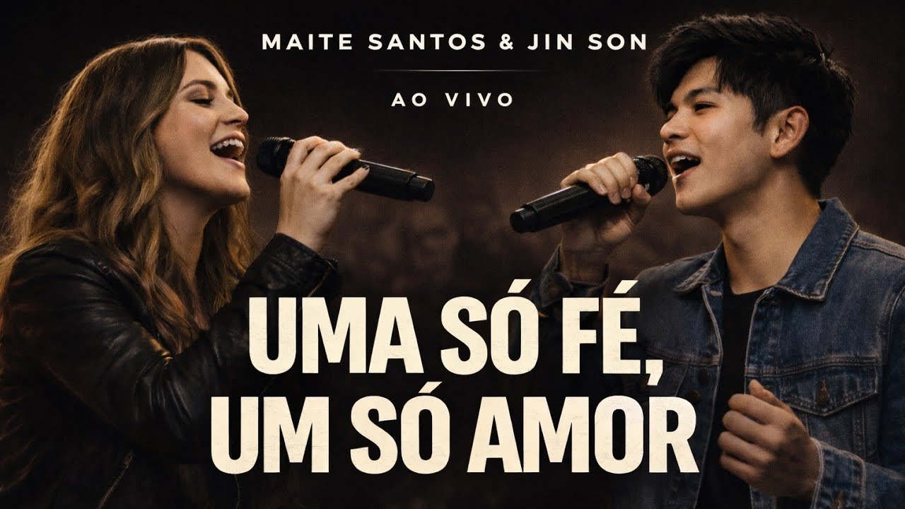 🎵Uma Só Fé, Um Só Amor - JIN SON & MAITÊ SANTOS | Música gospel de Fé e Adoração