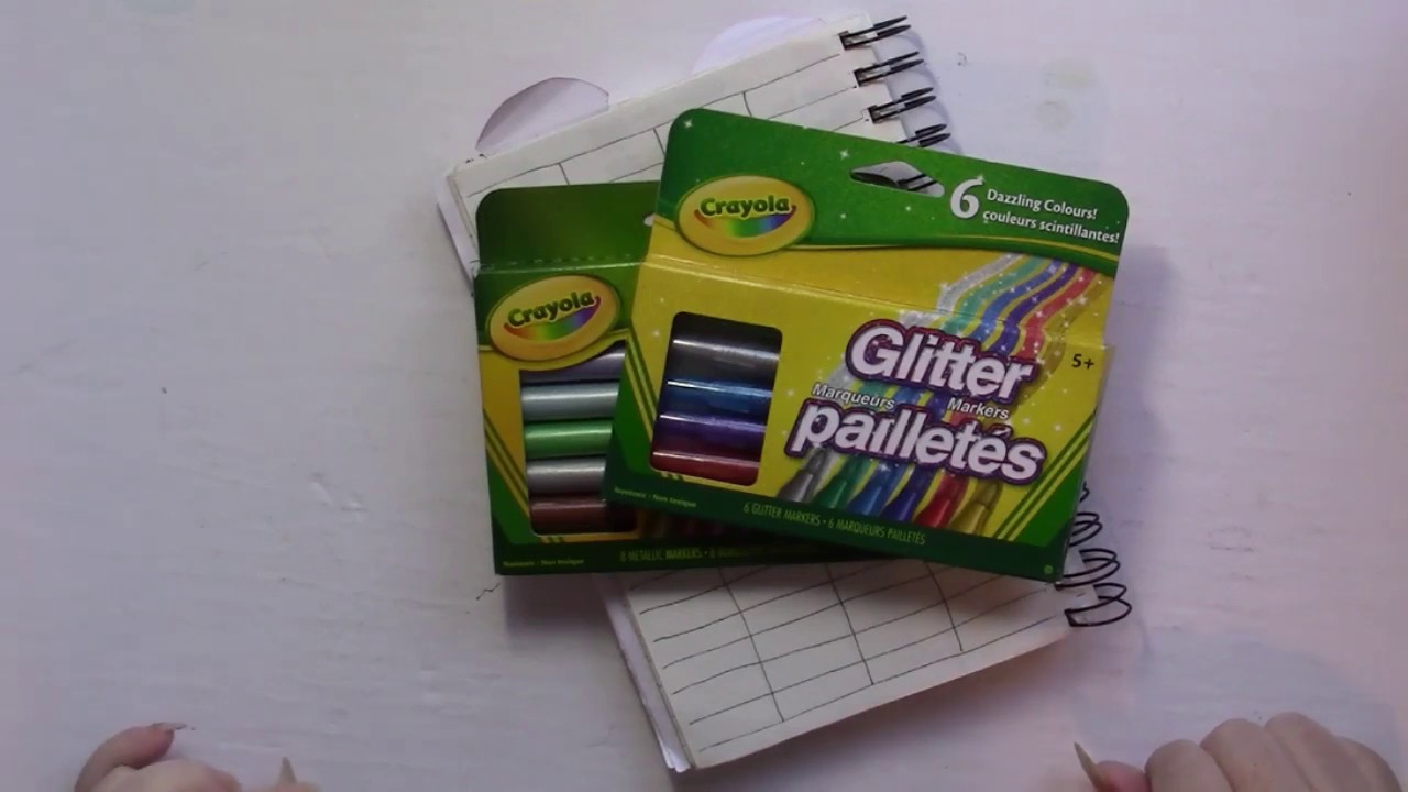 Swatching Crayola Glitter & Metallic Markers