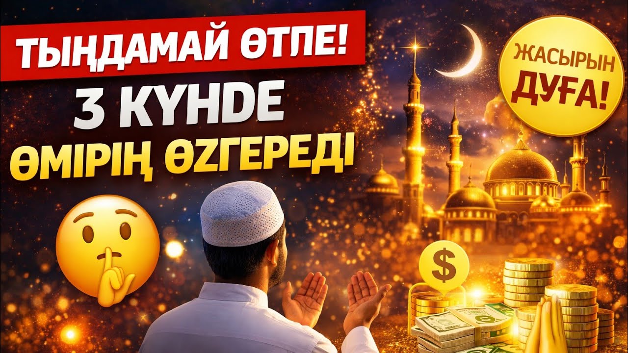 ТЫҢДАМАЙ ӨТПЕ! 🤫 3 КҮНДЕ ӨМІРІҢ ӨЗГЕРЕДІ | РЫЗЫҚ АШАТЫН ДҰҒА