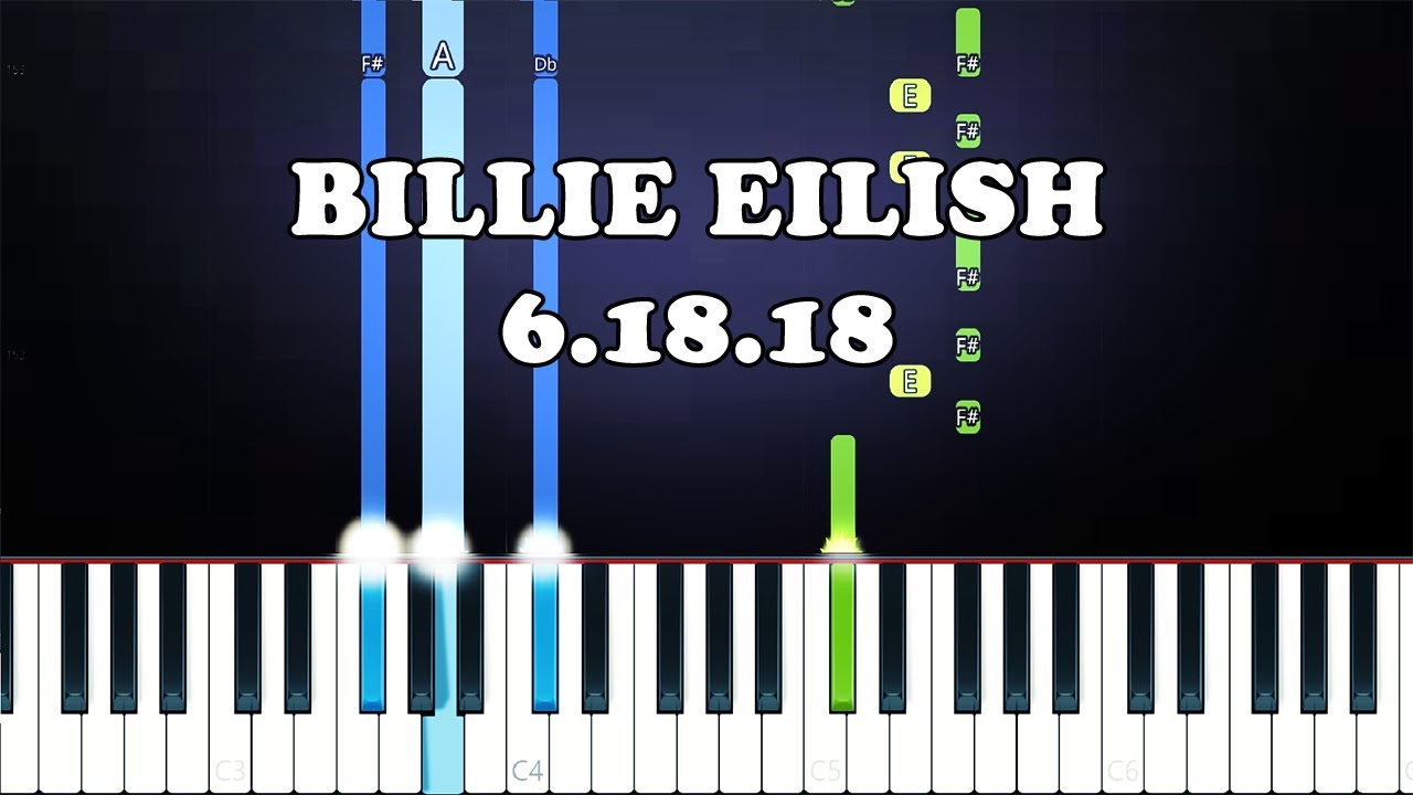 Billie Eilish - 6.18.18 (EASY Piano Tutorial)  (XXXTENTACION Tribute)
