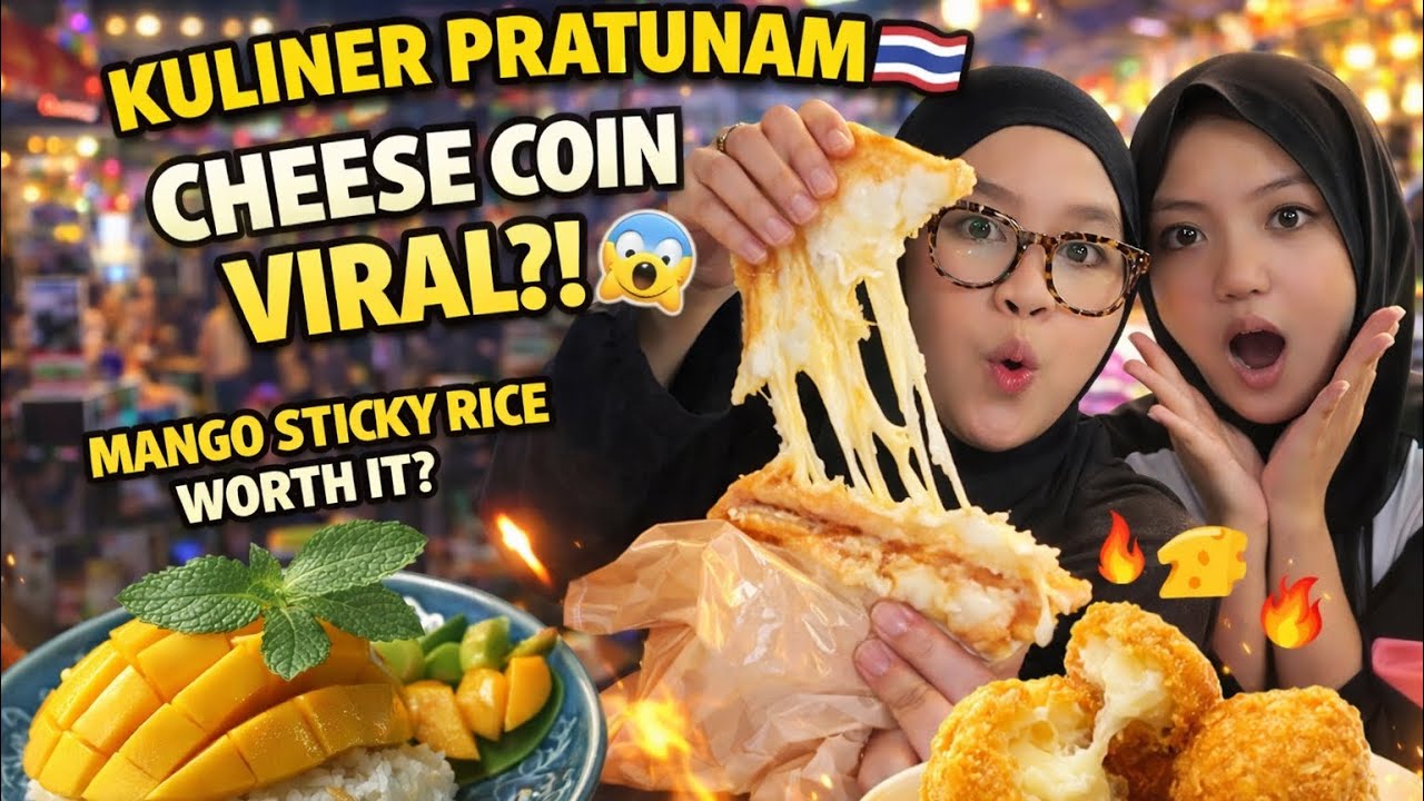 KULINERAN DIBANGKOK PASAR PRATUNAM😱COBAIN MAKANAN VIRAL BANGKOK LUMER, BENERAN SEENAK ITU?! 🤤🧀🇹🇭