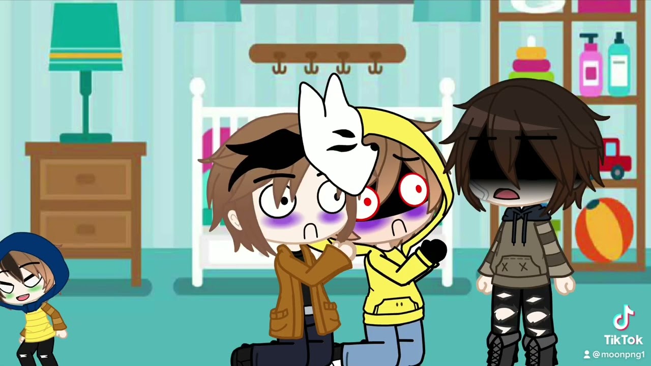 (Gacha Club) Creepypasta masky x Ticci Toby x Hoodie is papa Ticci Toby Hate hit wow (memes)😱🤣😂