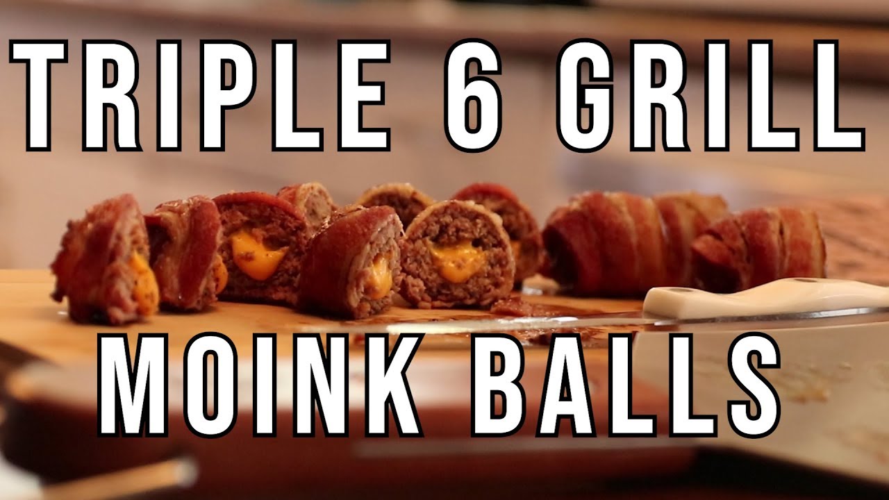 Stuffed meatballs - Traeger Moink Balls - Triple 6 Grill