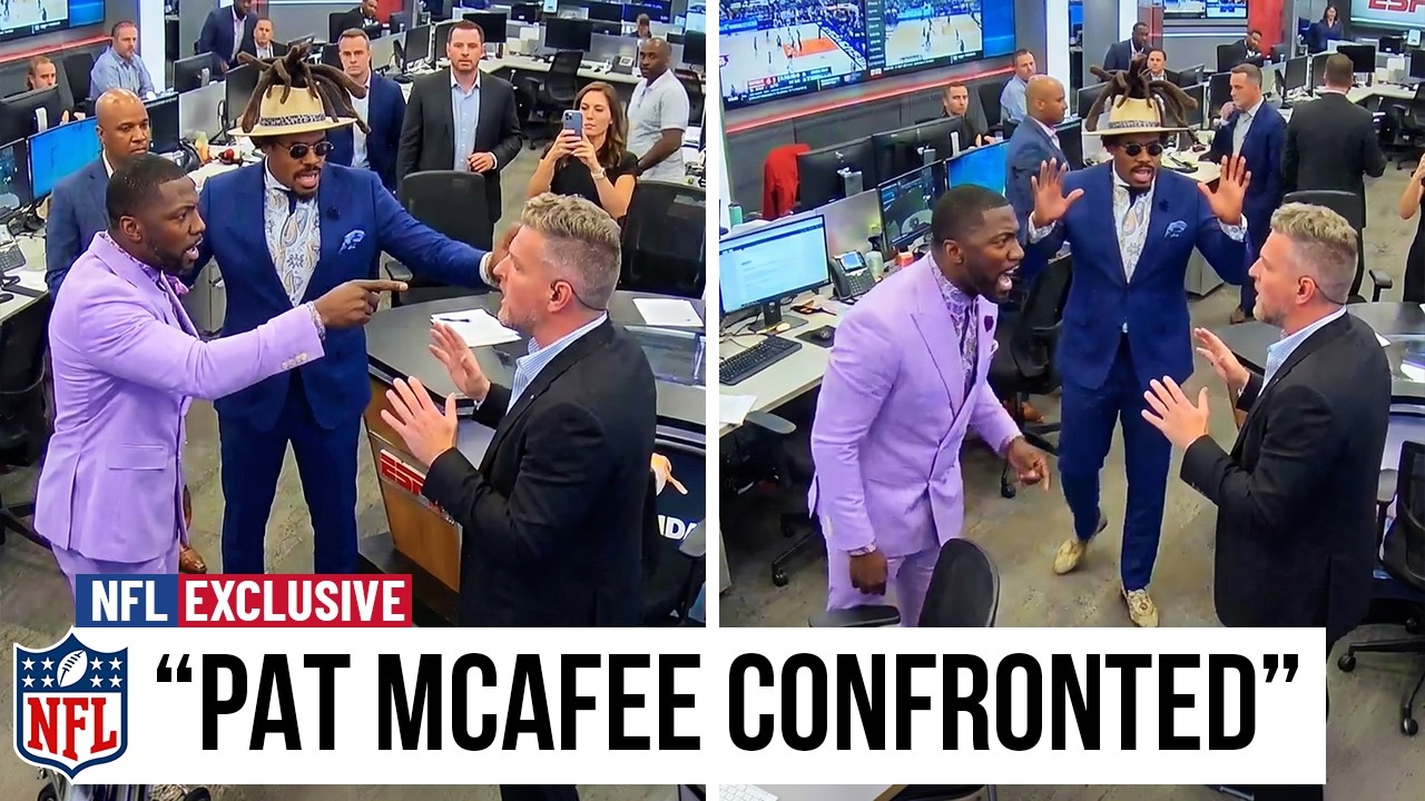 New Footage Of Ryan Clark & Cam Newton Inside ESPN Offices After Their Firing Goes Viral