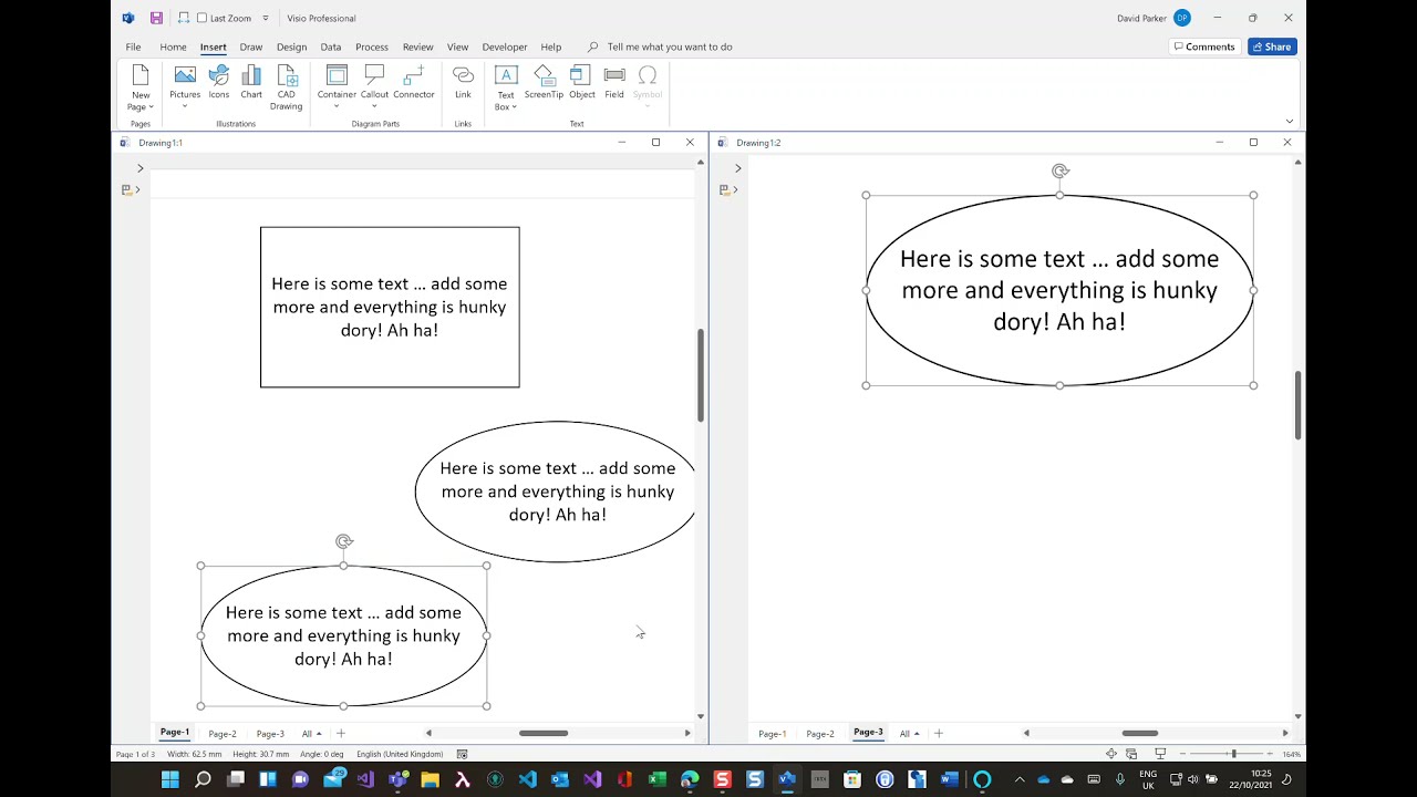 Displaying Text from one Visio Shape in Another
