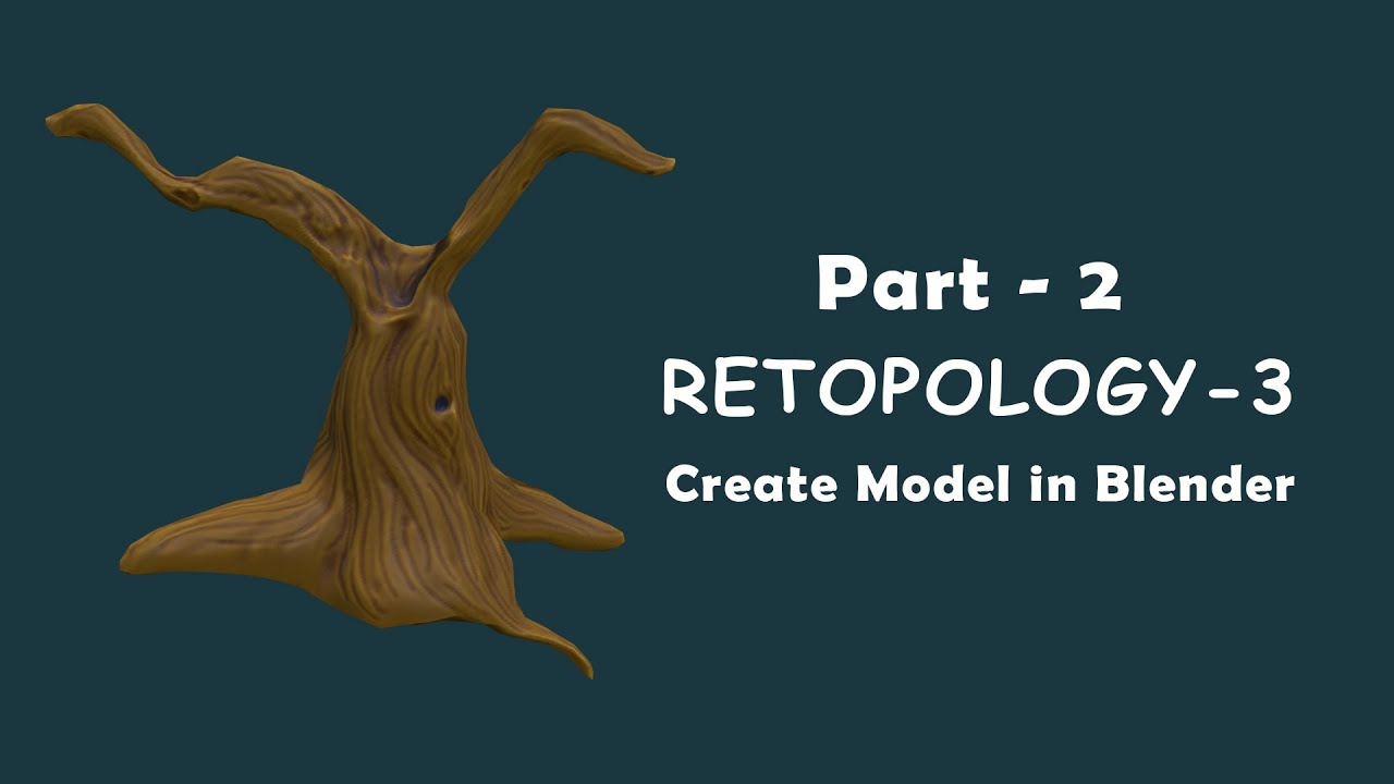 Create model in Blender part 2 - Retopology 3