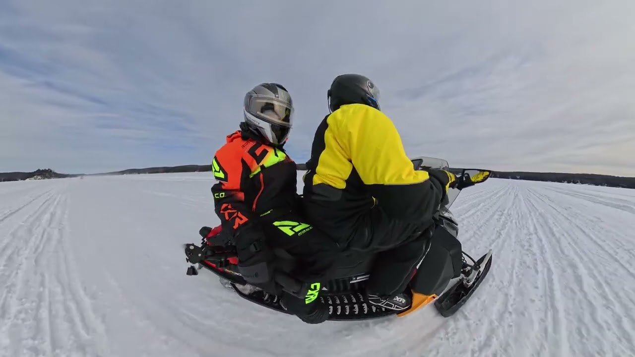 Snowmobile Lake Crossing: Heading from Dwight to Dorset on Lake of Bays