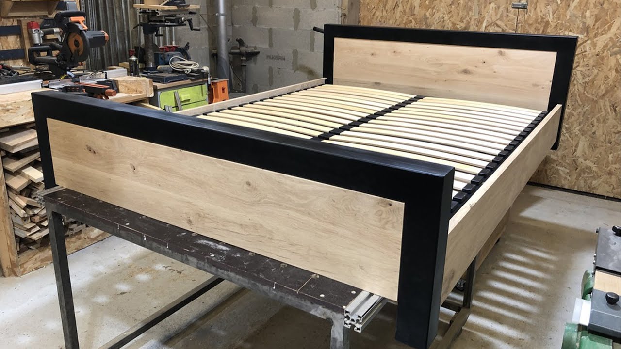 JE FABRIQUE UN LIT BOIS ET METAL