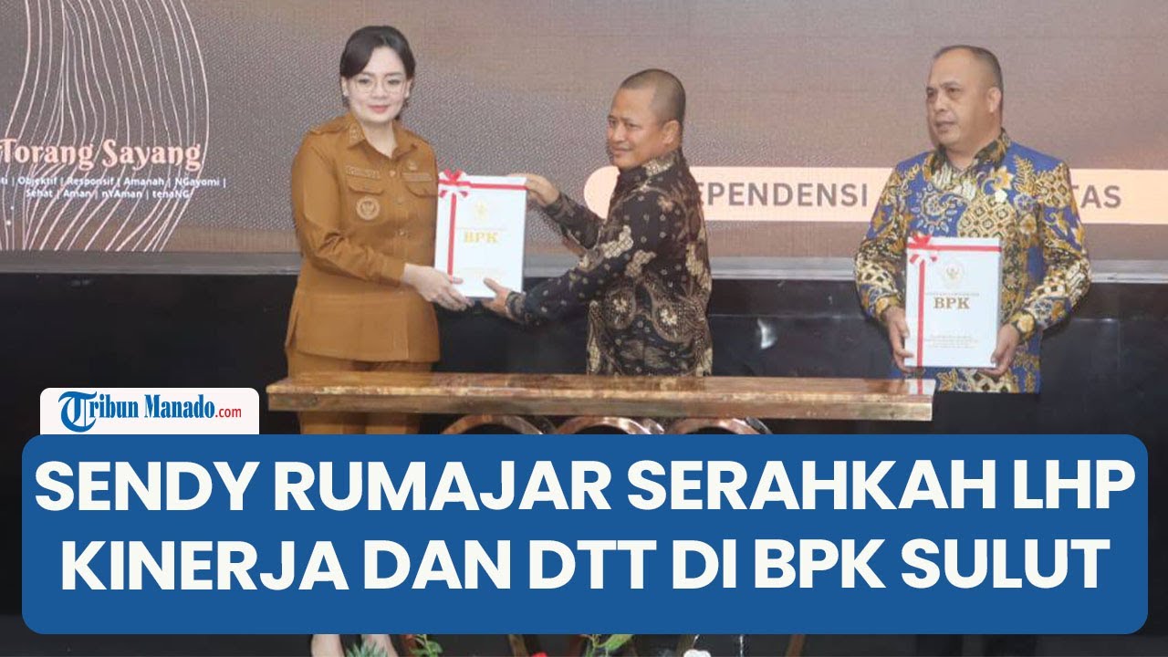Wakil Wali Kota Tomohon Sendy Rumajar Hadiri Penyerahan LHP Kinerja dan DTT di BPK Sulut