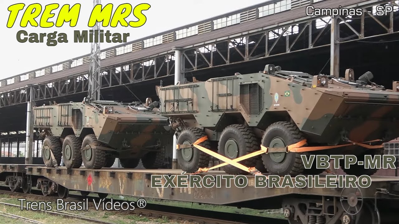 🇧🇷 Trem da MRS C/ VEÍCULOS MILITARES do EXÉRCITO do BRASILEIRO - Seguindo para Lorena-SP 05/08/2022.