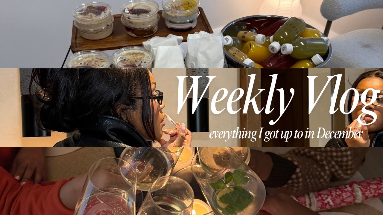 vlog | this month changed me | pilates for the girls | girly lunch dates | cooking for friendsmas