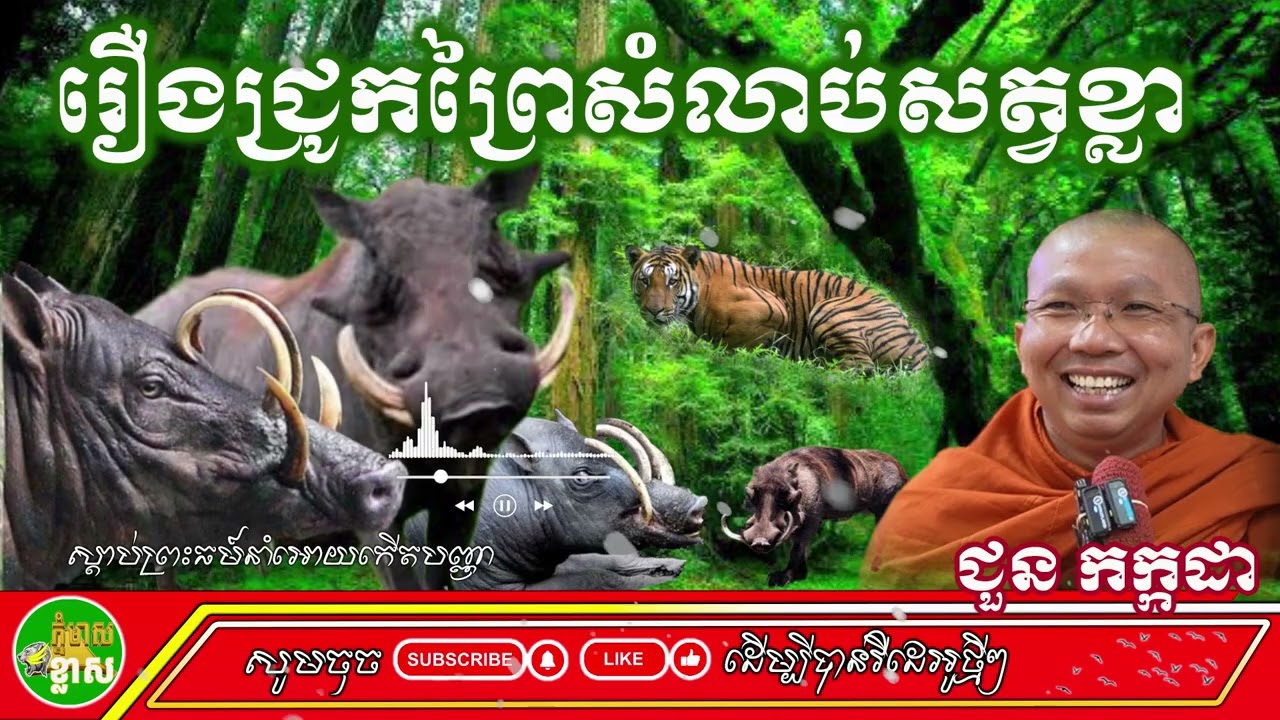 រឿងជ្រូកព្រៃសំលាប់សត្វខ្លា សំដែងធម៍ដោយព្រះអង្គ ជួន កក្កដា
