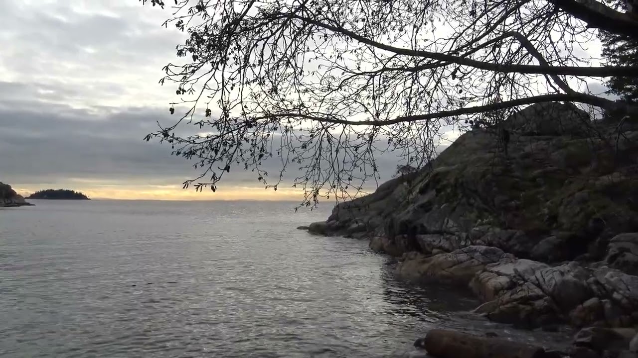 Calm Ocean Waves - Sunset on Pacific Coast, Vancouver, BC