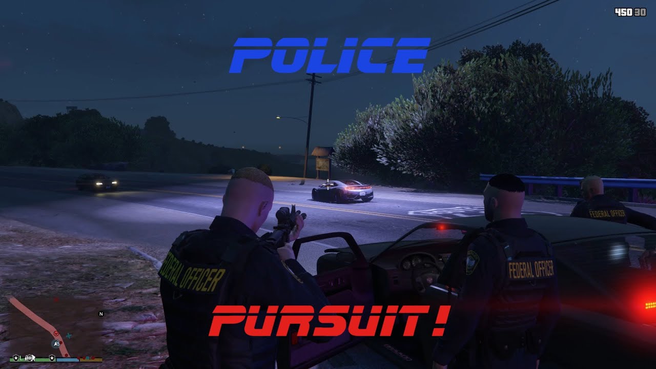 GTA 5 - FIB Police Pursuit (lots of backup called)