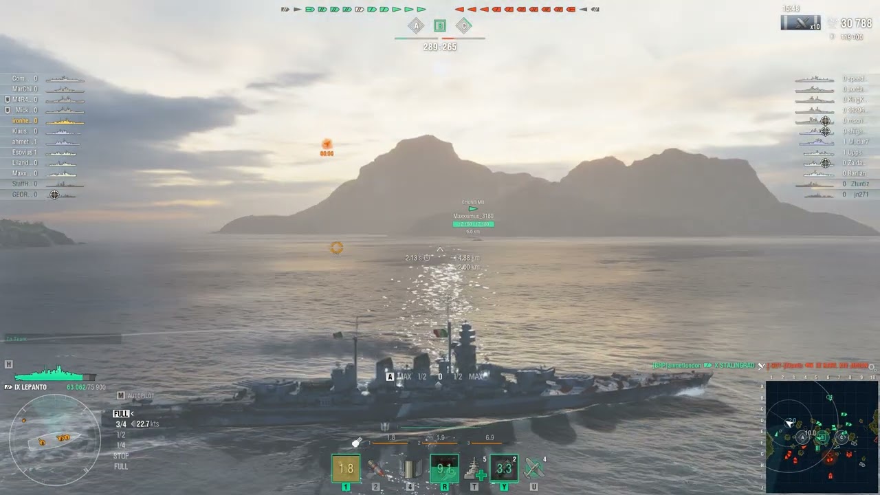 World Of Warships Random Battle Gameplay With LEPANTO