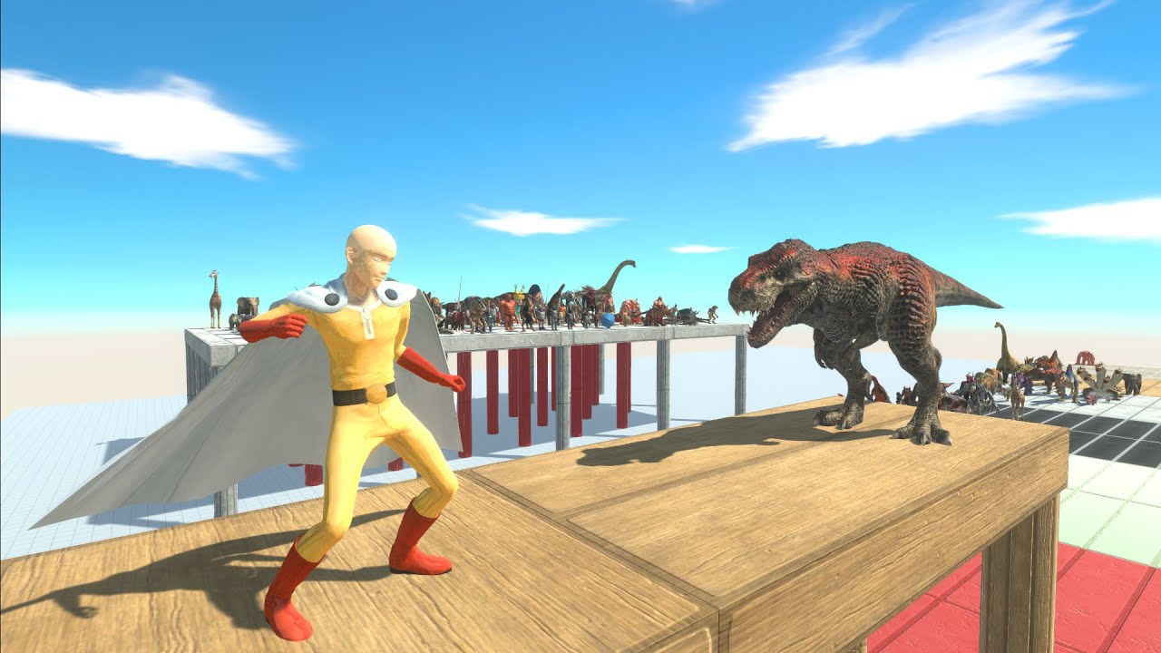 How Far Will Each Unit Fly When Punched By SAITAMA - Animal Revolt Battle Simulator