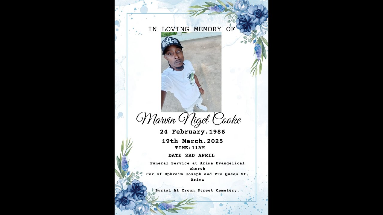 In Loving Memory Of Marvin Nigel Cooke
