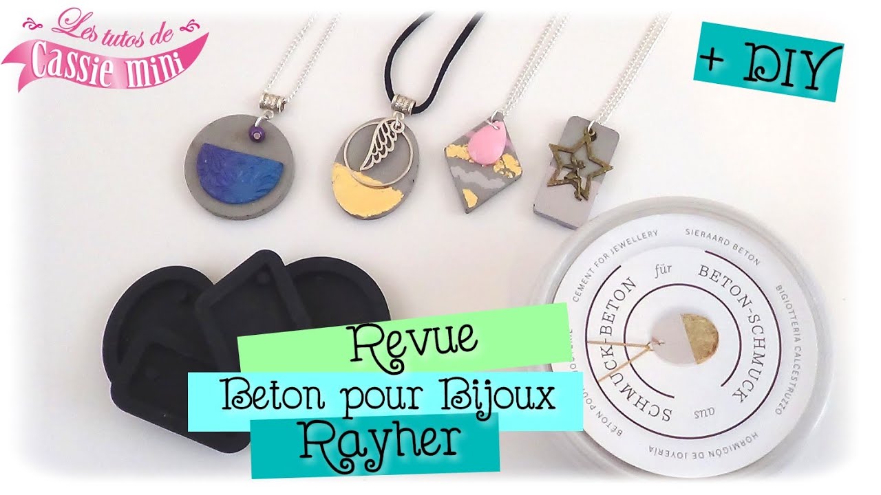 Revue et DIY béton pour bijoux de chez Rayher