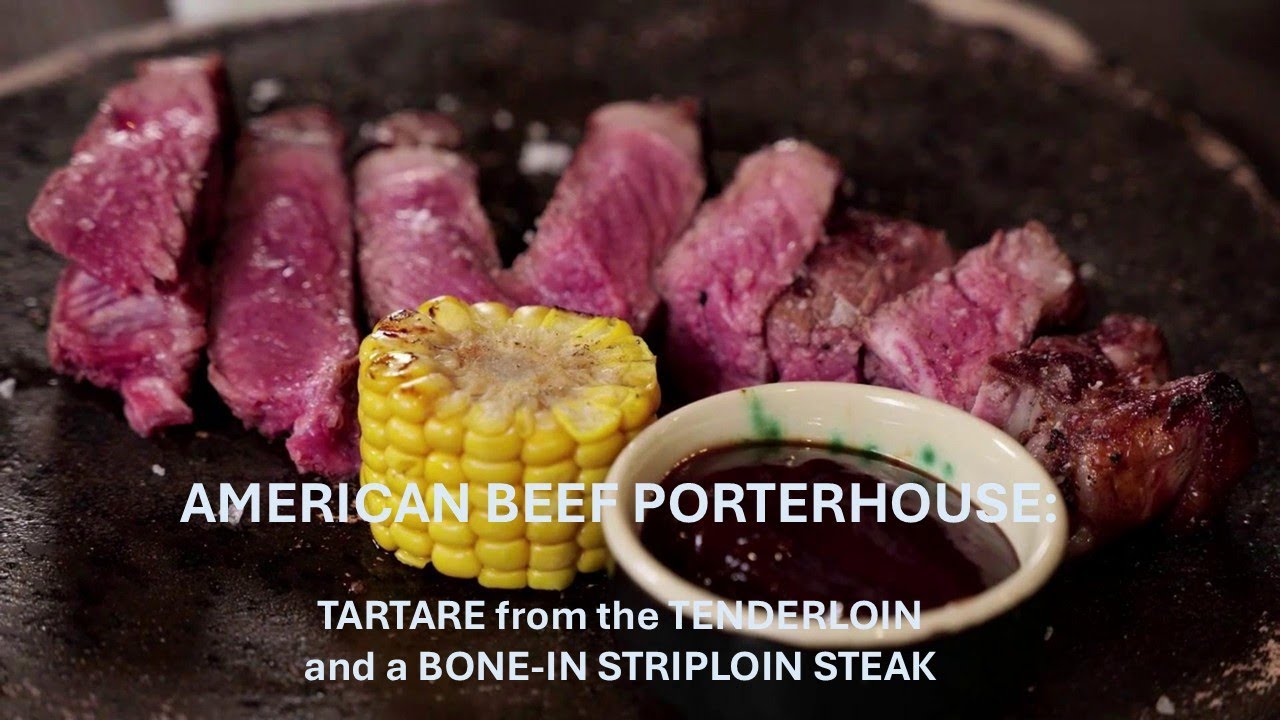 AMERICAN BEEF PORTERHOUSE in a somewhat unusual way