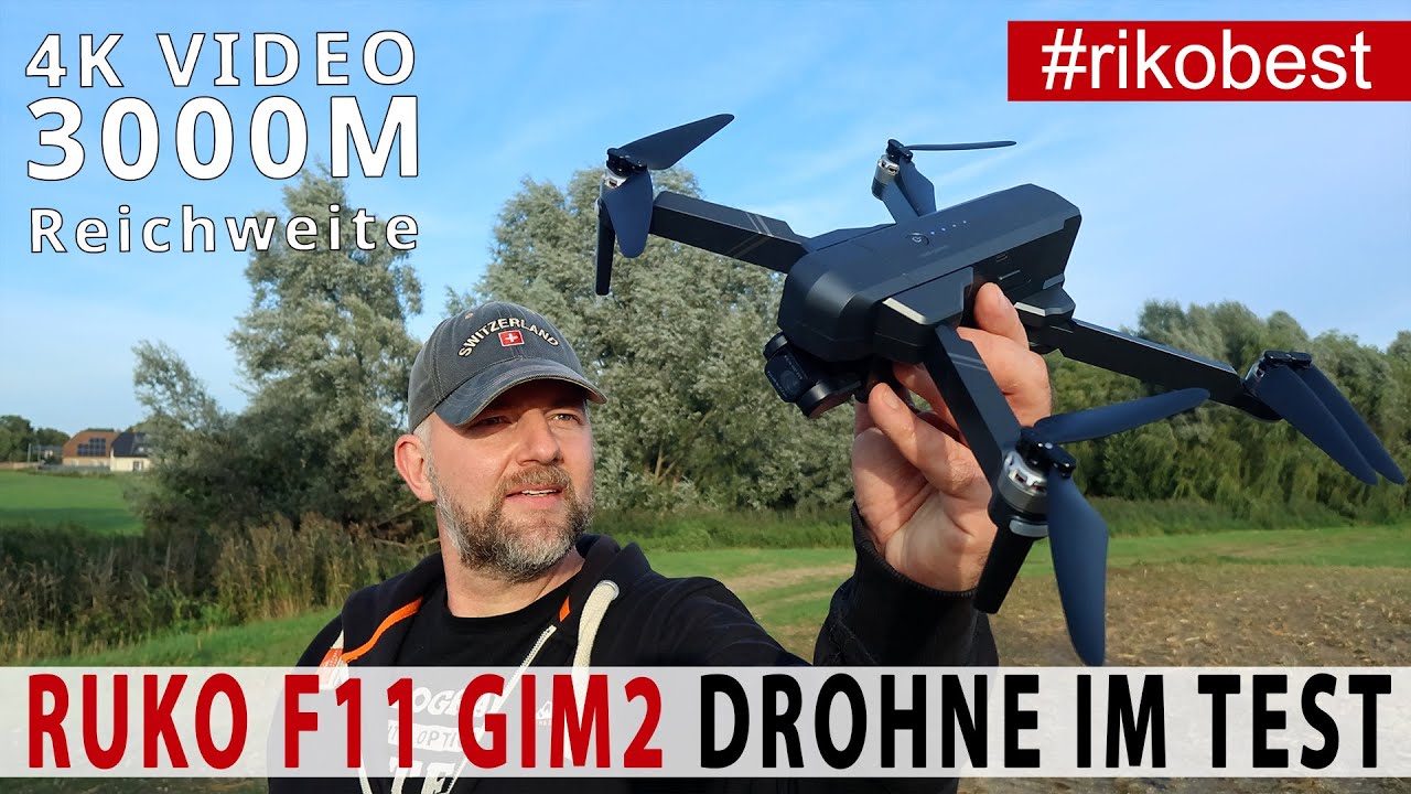 Einsteiger Drohne Ruko F11 GIM2 mit 4k Kamera, GPS & Follow me - Neue Version im Review