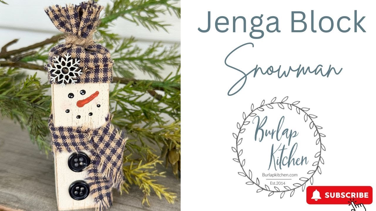 ☃️ DIY Jenga Block Snowman | Easy Winter Craft ☃️